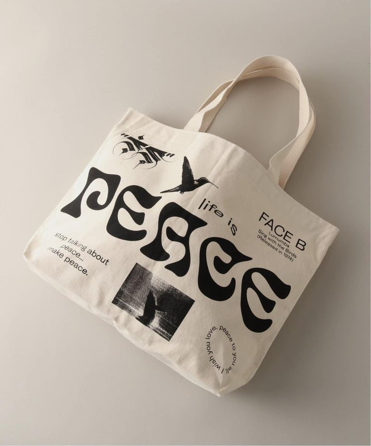 Peace Graphic Printed Tote Bag