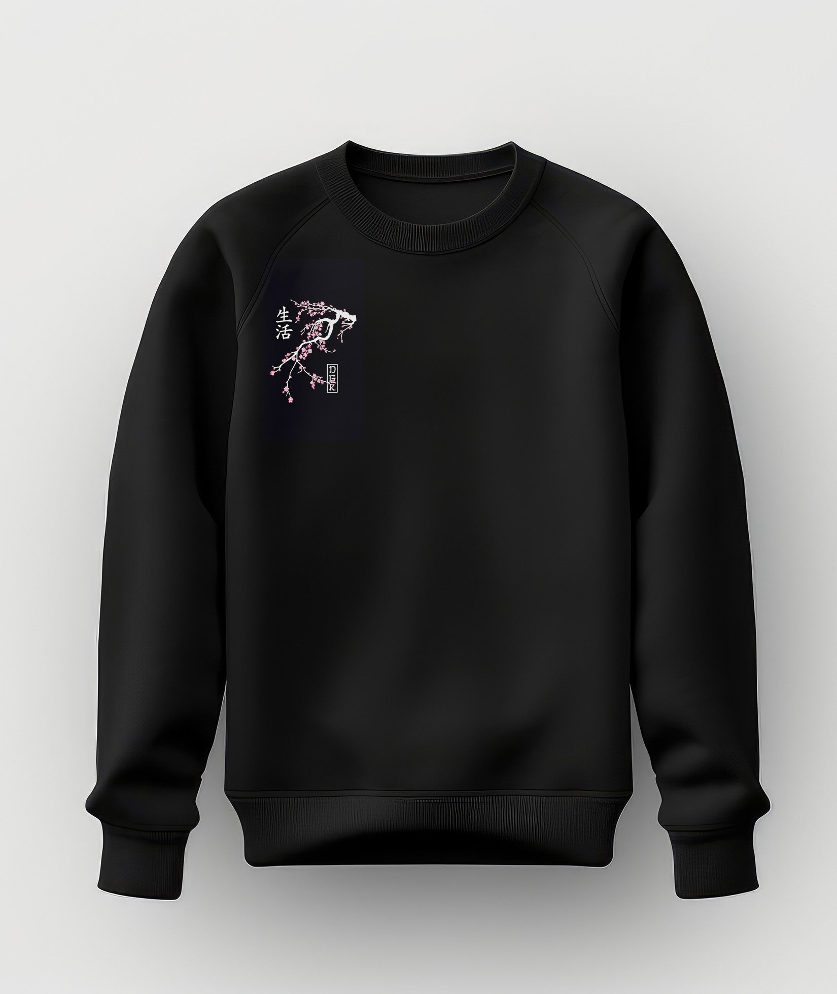 Sakura Cherry Blossoms Japan Black - Sweatshirt, Tshirt, Hoodie
