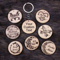 Engraved Wooden Personalised Keychain